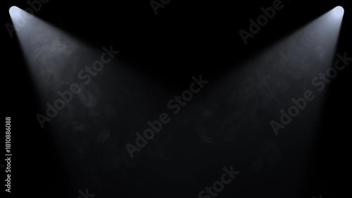 Intense Spotlight Rays Cutting Through Thick Smoke in 4K — Transparent Background Light FX for Concert Stages, Cinematic Openers, Atmospheric Scenes, and Video Editing