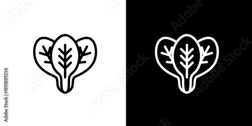 Minimalist Leaf Icon Vector Design for Natural Products & Healthy Lifestyle Promotion