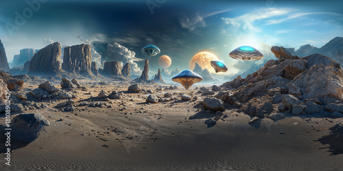 Alien series v34 8K VR 360 Equirectangular Spherical Panorama