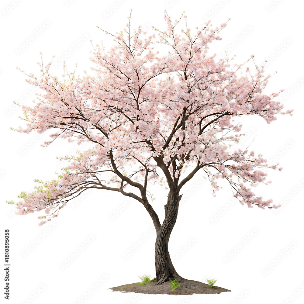 Obraz premium Red cherry tree isolated on transparent background png
