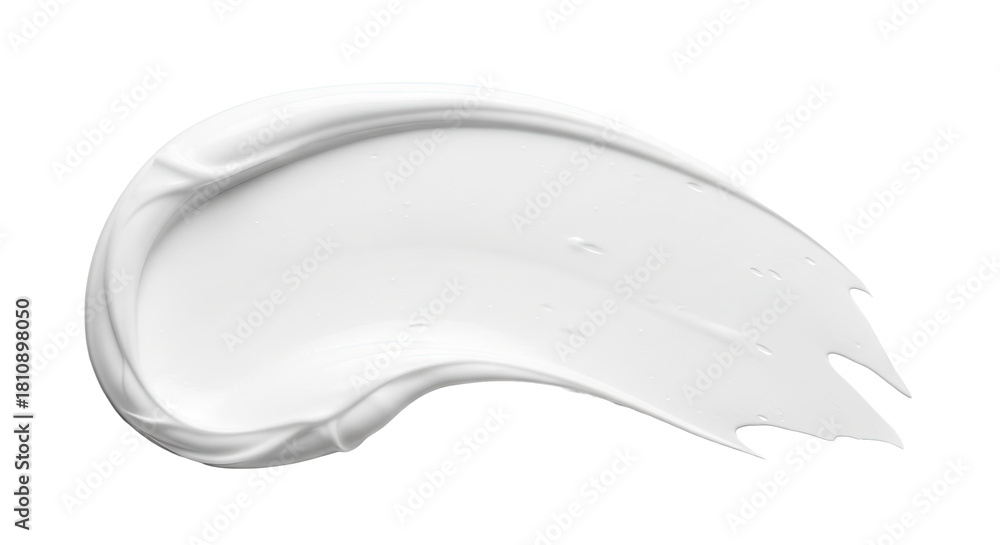 Fototapeta premium Moisturizing cream texture smear rich smooth strokes on white background