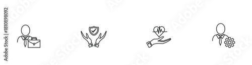 OSHA banner icon vector illustration concept for occupational, safety,  health and administration with an icon of worker, protection, healthcare, and procedure