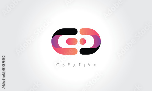 ED Modern Gradient Abstract Logo – Creative Rounded Lettermark Branding Design