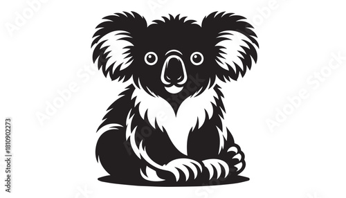 black color animal animal silhouette vector illustration, solid white background