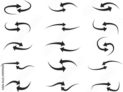 Arrow icon vector Arrow icon set, Black long up arrow icon vector Elegant arrows set for business plan