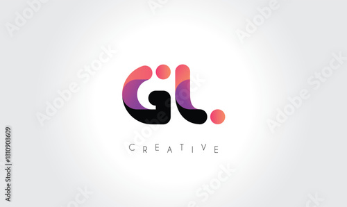 GL Modern Gradient Abstract Logo – Creative Rounded Lettermark Branding Design