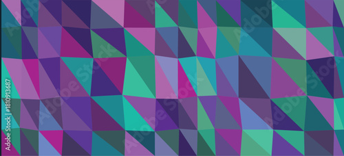 Abstract Geometric Background with Purple and Teal Triangles Keywords: abstract, geometric