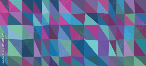 Abstract Geometric Design of Blue Pink and Purple Triangles Background pattern