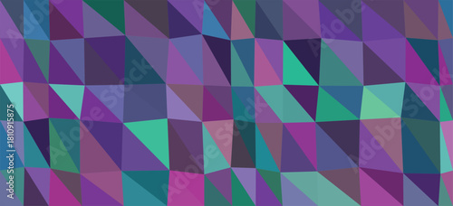 Abstract Geometric Pattern of Purple Teal and Pink Triangles vector illustration