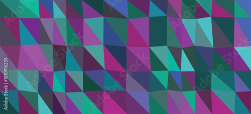 Abstract Geometric Pattern with Teal Pink and Purple Triangles Texture vector illustration