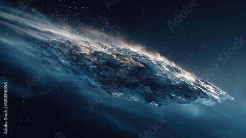 Icy Interstellar Comet 3I/ATLAS Losing Mass in Deep Space, Cosmic Dust Trail, Stunning Visuals of Celestial Phenomenon