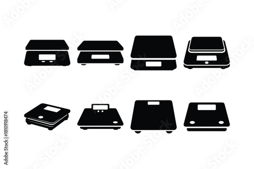Car Front View Silhouette Vector Set