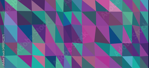 Textured Geometric Pattern with Purple, Teal, and Blue Triangles abstract polygons