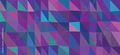 Vibrant Geometric Triangles in Purple Blue and Teal Abstract Background pattern