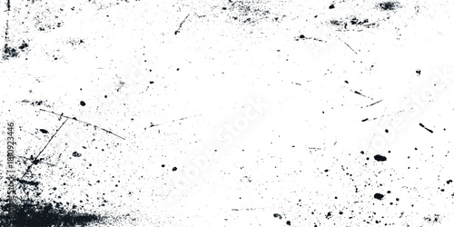 Abstract black ink splatter and drip texture isolated on a clean white background Ideal as a background for graphic design, film effects.