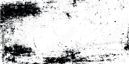 Abstract black ink splatter and drip texture isolated on a clean white background Ideal as a background for graphic design, film effects.