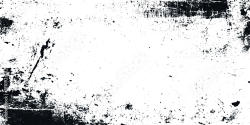Grunge texture overlay, distressed black scratches and subtle dust on white background, vintage grain effect.