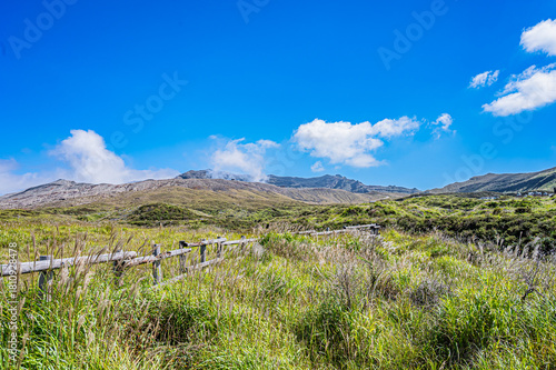 快晴の阿蘇くじゅう国立公園の絶景　Clear Sky Landscape of Aso Kuju National Park