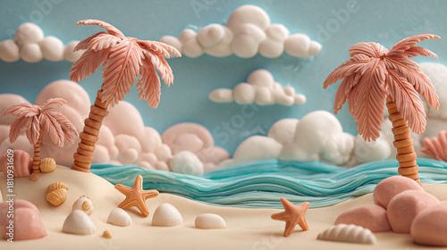 Fototapeta Naklejka Na Ścianę i Meble -  palm tree on the beach