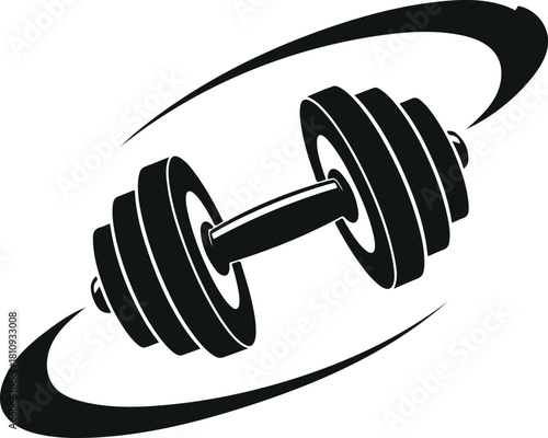 vector illustration of dumbbell