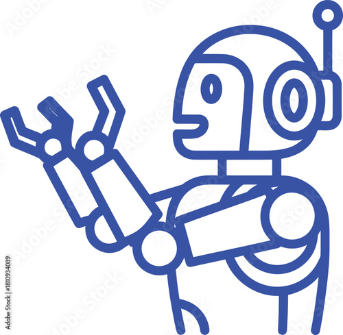 Futuristic Mechanical Artificial Intelligence Android