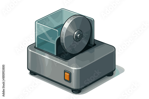 Modern automatic electric pencil sharpener with transparent reservoir