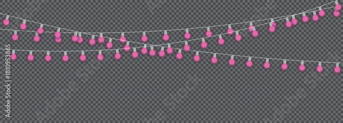 String lights glowing decoration create warm ambiance vector design for event festive season horizontal orientation with empty space