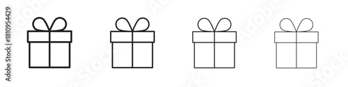 Gift icon. Vector isolated pictograms.