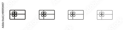 Gift voucher icon. Vector isolated pictograms.
