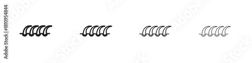 Hair icon. Vector isolated pictograms.