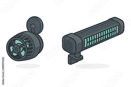 Aquarium circulation pump and wave maker equipment for fish tank water flow control