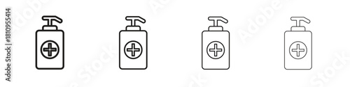 Hand sanitizer icon. Vector isolated pictograms.