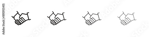 Handshake icon. Vector isolated pictograms.
