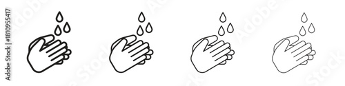 Handwashing icon. Vector isolated pictograms.