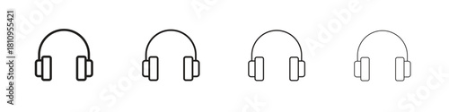 Headphone icon. Vector isolated pictograms.