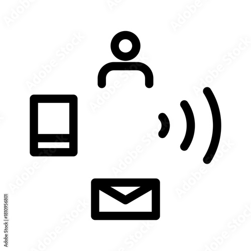 Communication. Online Communication vector icon illustration