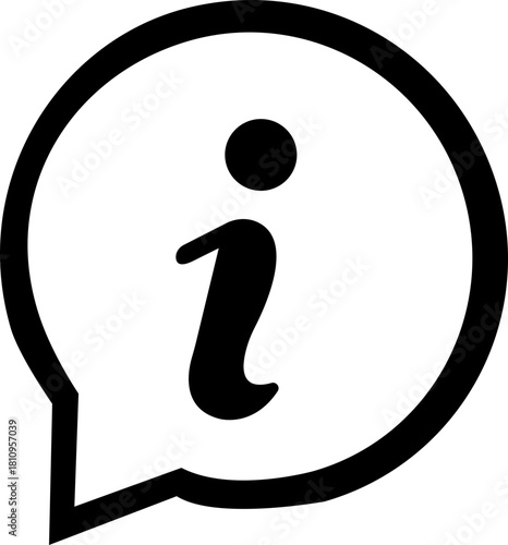 Help information or application help line art icon for apps and websites, isolated on transparent background