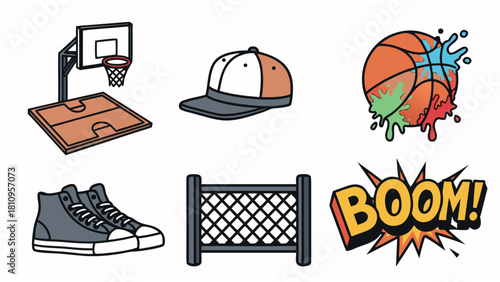 Street Basketball Icon Sheet