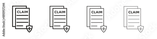 Insurance Claim icon. Vector isolated pictograms.