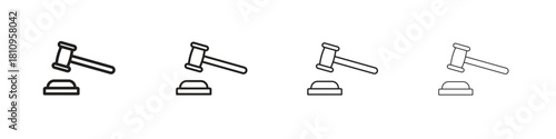 Law icon. Vector isolated pictograms.