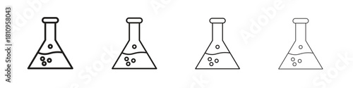 Lab flask icon. Vector isolated pictograms.