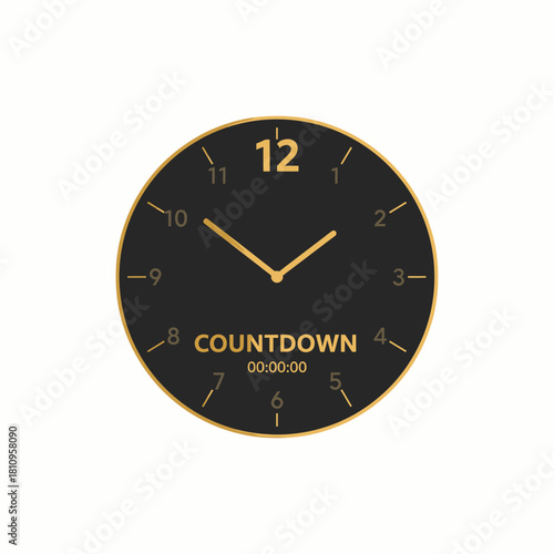 Happy New Year 2026 Countdown Clock and Golden Numbers Symbolizing New Year Celebration, Wishing a Joyful New Year, and Timely Arrival of the Festive Season