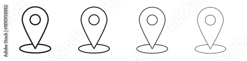 Map marker icon. Vector isolated pictograms.