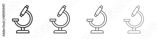 Microscope icon. Vector isolated pictograms.