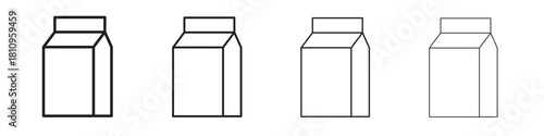 Milk carton icon. Vector isolated pictograms.