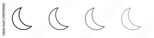 Moon icon. Vector isolated pictograms.