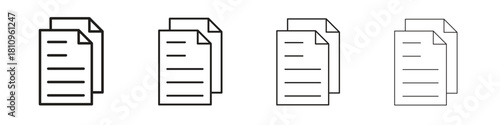 papers icon. Vector isolated pictograms.
