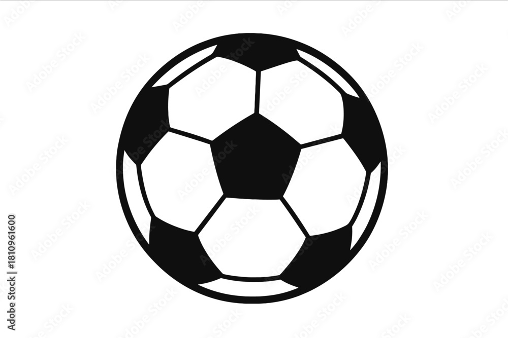 Obraz premium Classic black and white soccer ball icon graphic design