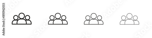 people icon. Vector isolated pictograms.