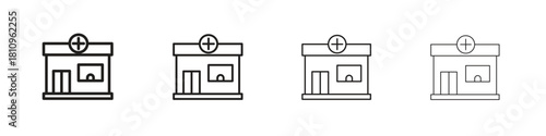 Pharmacy icon. Vector isolated pictograms.